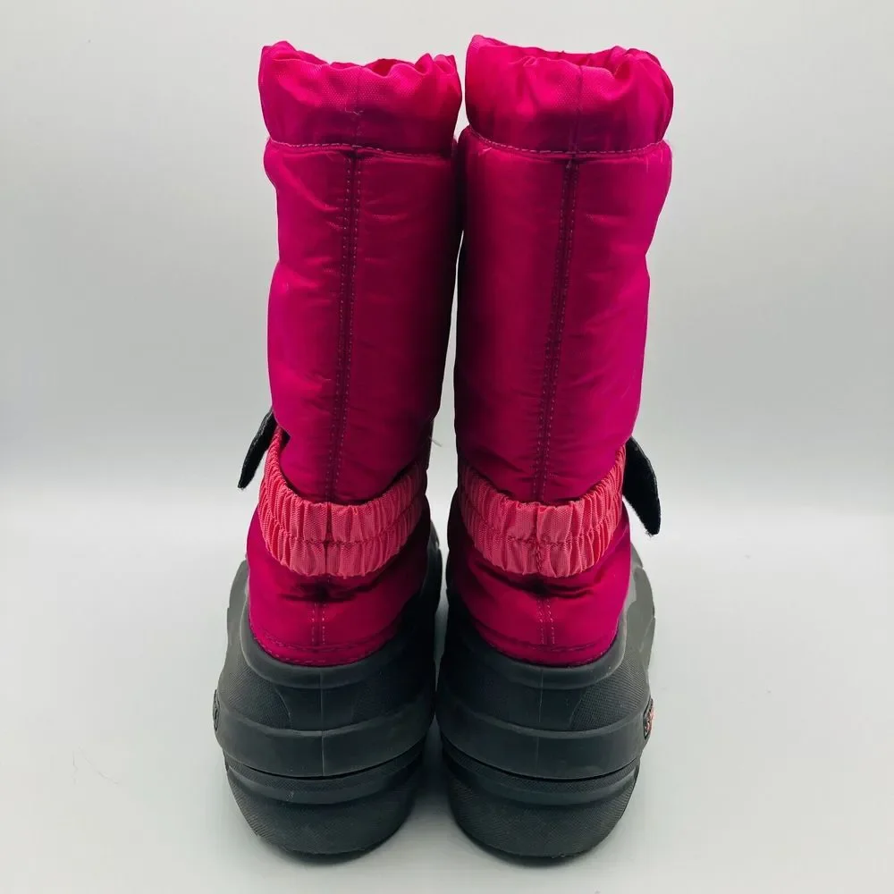 Sorel Snow Boots Youth Size 5 Pink Insulated Removable Liners‎ Adjustable Nice!